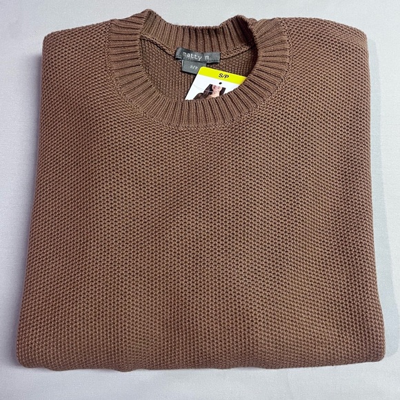 Matty M Women's Crewneck Brown Knit Sweater NWT - Picture 4 of 4